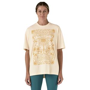 Женская футболка оверсайз из органического хлопка с надписью "Tread Lightly" Patagonia, Undyed Natural