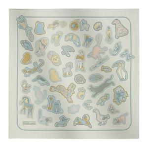 HERMES Шёлковый шарф унисекс зелёный, Green