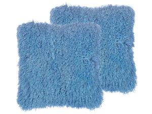 Подушка Beliani 2 шт CIDE, 45x45x45 см цвет blau/hellblau