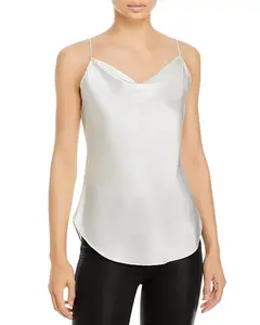 Шелковая майка с воротником-хомутом Marta Cinq À Sept, белый