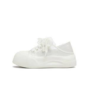 Teenmix Женские белые низкие скейтерские кроссовки с амортизирующей поддержкой для увеличения роста, цвет White