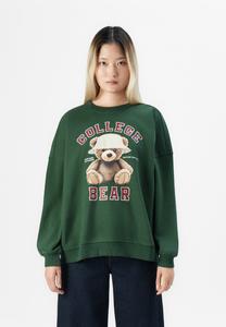 Толстовка ONLY ONLBILA O NECK, Pineneedle/Dark Green