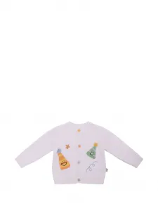 Кардиган с вышивкой Stella Mccartney Kids, белый