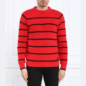 Шерстяной свитер стандартного кроя Stom Hugo, красный