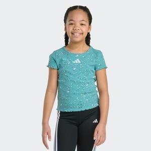Футболка Adidas Short Sleeve Printed Baby Rib Tee, цвет Teal Dust