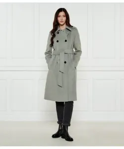 Пальто из шерсти, выбивающееся из прически Max&Co., серый