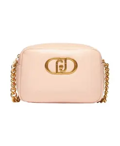 Сумка через плечо с цепочкой и металлическими буквами. Liu Jo, розовый