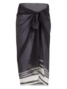 Парео с логотипом из коллаборации с Borsalino KARL LAGERFELD, черный