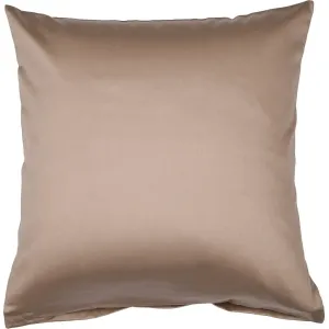 Наволочка Colors Mako Satin с молнией, однотонная, тонкая нить, 100% хлопок Janine, серо-коричневый