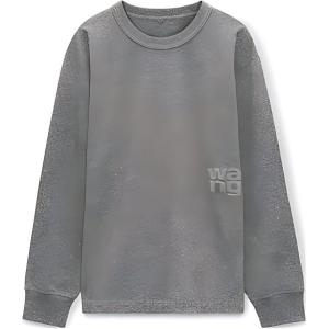 Футболка с рукавом дроп-шиппер женская бетонный серый Alexander Wang