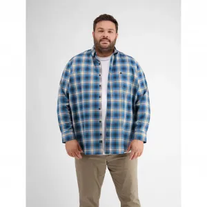 Рубашка в клетку LERROS "Рубашка в клетку LERROS с узором "елочка", синий