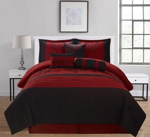 Комплект постельного белья с вышивкой Queen Size Best Linen, бордовый