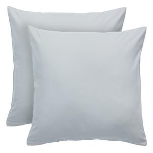 Комплект наволочек Komfortec Premium, 2 шт., 40x40 см на молнии, 100% полиэстер с начесом, 120 г/м², наволочка, комплект супермягких наволочек, серый