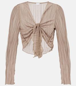 Данья прозрачный укороченный топ Jade Swim, хаки