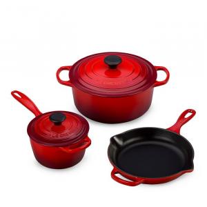 Набор чугунной посуды Le Creuset из 5 предметов, розовый