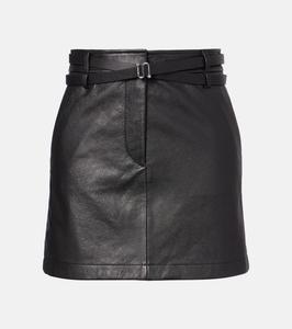 Кожаная мини-юбка Patto Sportmax, черный