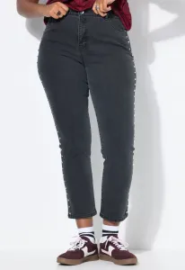 Джинсы ziernieten с пятью карманами (мом-джинсы) Studio Untold, Black