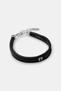 Кожаный браслет КОЖА Maserati, черный