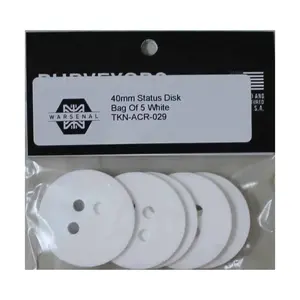 Статусные диски 40 мм — белые, Infinity Markers & Tokens (Warsenal)