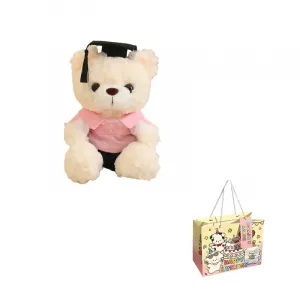 Плюшевая игрушка Dr. Bear, плюшевый медвежонок для обнимашек, высота 23 см KUMAOYA, белый