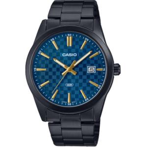 CASIO Часы с кварцевым механизмом на стальном браслете унисекс с синим циферблатом