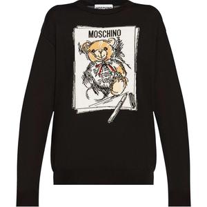Свитер Teddy Intarsia Knit MOSCHINO, черный