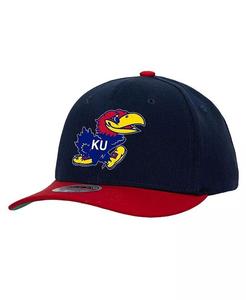 Мужская темно-синяя/красная бейсболка Kansas Jayhawks 2-Tone 2.0 Snapback Mitchell & Ness
