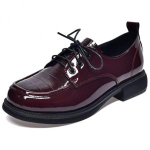 Devanro Кэжуал туфли на каблуке 2,5 см женские бордовые, цвет Burgundy