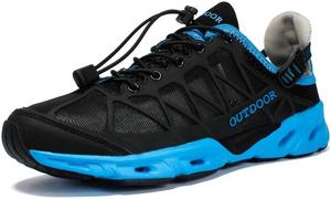 Мужские водные кроссовки для трекинга, бега и походов, быстросохнущие аква-туфли для рек, пляжей, серфинга, плавания, каякинга и дайвинга, легкие туфли Qacksv, синий