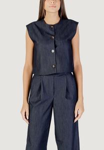 Блуза ICHI JUMI, Dark-Blue/Dark Blue