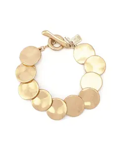 Золотой браслет с подвесками-дисками, реликвия Robert Lee Morris Soho, gold