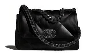 CHANEL Сумка через плечо 19Bag из овчины, кросс-боди Trumpets женская черная