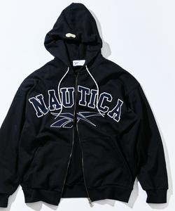 Толстовка на молнии с двойным логотипом и аркой, модель 25AW Nautica, цвет Black