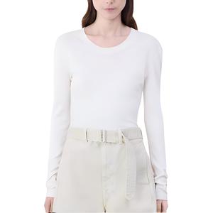 Футболка с длинными рукавами и круглым вырезом Lemaire, абрикосово-белая