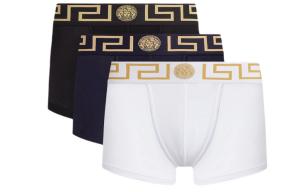 Набор из трёх боксёрок Greca VERSACE, 1 комплект 3 штуки (чёрный/синий/белый)