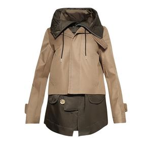 Блузон Sacai Cotton Gabardine Blouson, Beige/Dark Khaki