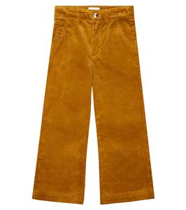 Хлопковые вельветовые брюки Chloé Kids, Gold Yellow