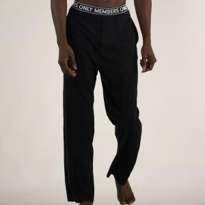 Мужские трикотажные пижамные штаны с логотипом, эластичные Members Only, черный