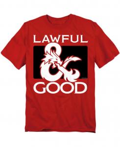 Мужская футболка в стиле Dungeons And Dragons "Законно-добрый" D&D, Red