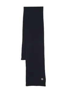 Шарф с нашивкой-логотипом Stone Island Junior, синий