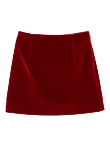 Мини-юбка из бархата Vera Liberowe, красный