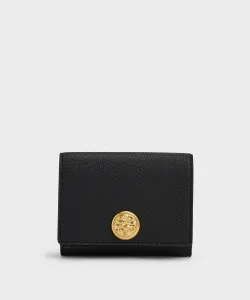 Кошелек Blair с металлическим акцентом, короткий Charles & Keith, цвет Black