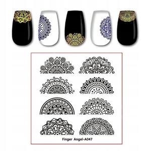 Пластина для штампа для ногтей FRENCH MANDALA, Frezarkowo
