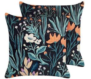 Подушка Beliani 2 шт OSMUNDA, 45x45x45 см цвет schwarz/grün/orange
