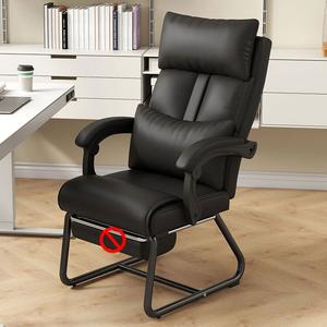 Офисное кресло Xihao 155, Wear-Resistant Cat Scratch Leather, Black, без подставки для ног