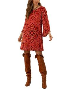 Хейл Боб Алора мини-платье из смесового шелка HALE BOB, оранжевый