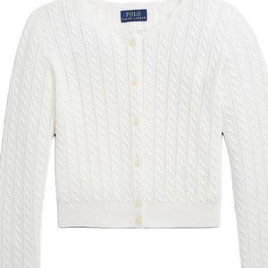 Свитер SS24 постиранный белый детский Polo Ralph Lauren