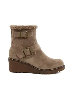 Ботинки с ремешками Big Horn из искусственного меха London Rag, коричневый/бежевый