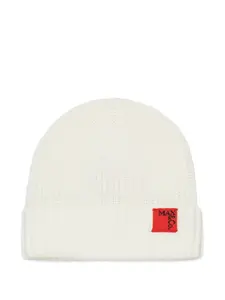 Шапка бини с нашивкой-логотипом MAX&Co. Kids, белый