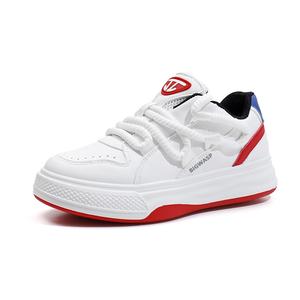 BIGWASP Женские низкие скейтерские кроссовки бело-красные, цвет White Red